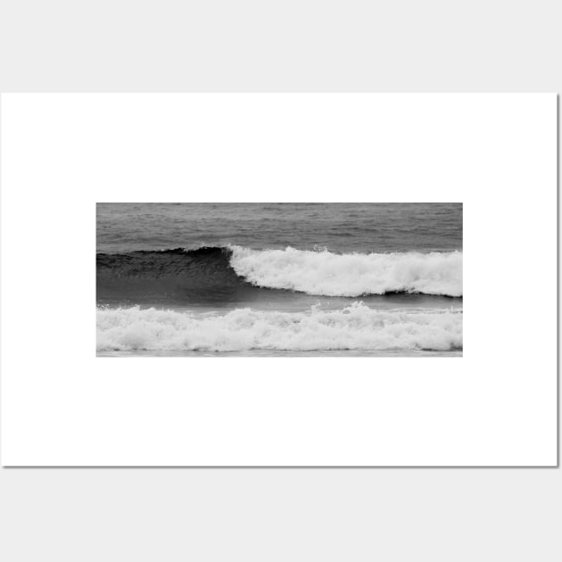Surf wave in monochrome panorama Wall Art by brians101